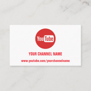 CHANNEL YOUTUBER LOGO QR CODE RED LOGO WHITE VISITEKAARTJE