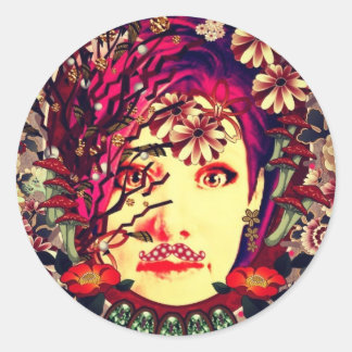 Channeling van mijn innerlijke Frieda Kahlo Ronde Sticker