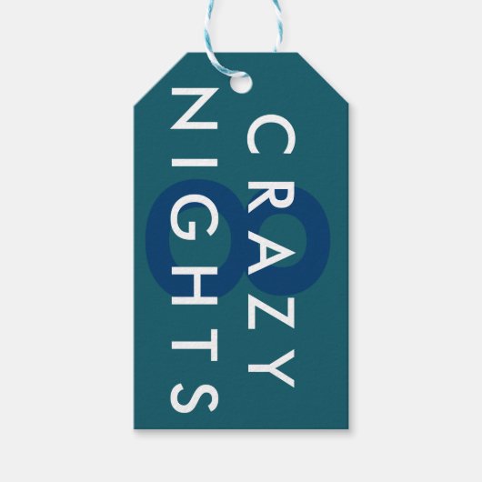 Chanoeka 8 Crazy Nights Gift Label Cadeaulabel (Voorkant)