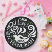 Chanoeka Blackboard Dove Papieren Bordje (Feest)