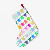 Chanoeka Collage en Rainbow Stars Kleine Kerstsok (Achterkant (Hangend))