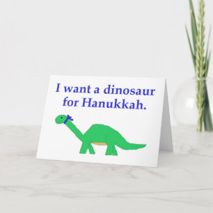 Chanoeka-dinosauruskaart Feestdagen Kaart
