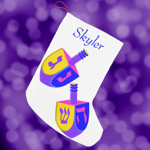 Chanoeka Dreidels Kleurrijke Chrismukkah Voor Kind Kleine Kerstsok