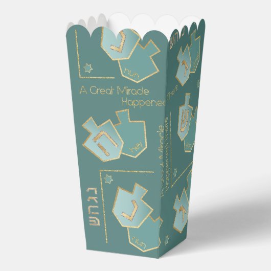 Chanoeka een groot wonder bedankdoosjes (Voorkant)