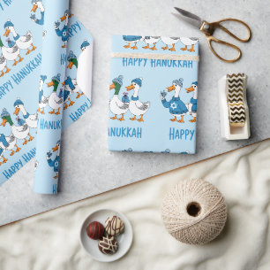 Chanoeka Eenden Cadeaupapier