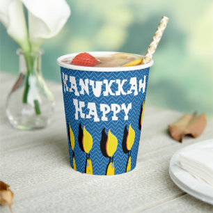 Chanoeka Frying Latkes 8 oz. Papieren Bekers