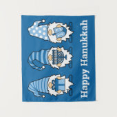 Chanoeka Gnomes Trio Tapestry Wandkleed (Voorkant)