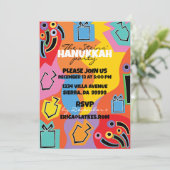 Chanoeka Hanukkah Happy Art Kaart (Staand voorkant)