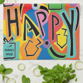 Chanoeka Happy Bright Art Theedoek (Gevouwen)