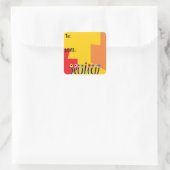 Chanoeka heldere dansende kaarsen vierkante sticker (Tas)