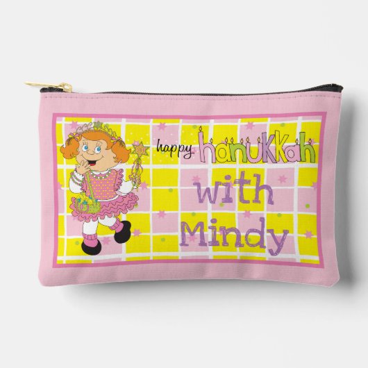 Chanoeka  in Pink Tootsie Speelt Dreidel Etui (Voorkant)