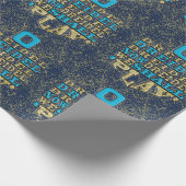 Chanoeka inpakpapier "O Dreidel Dreidel..." (Hoek)