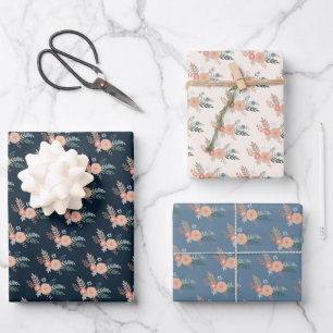 Chanoeka Joodse Bat Mitswa Bloemen Hand-getrokken  Inpakpapier Vel