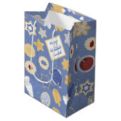 Chanoeka-koekjesfeest Medium Cadeauzakje (Voorkant Gekanteld)