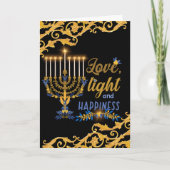 Chanoeka Liefde, Licht en Geluk Kaart (Voorkant)