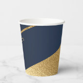 Chanoeka Marine en Goud 8 oz. Papieren Bekers (Achterkant)