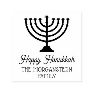 Chanoeka Menorah Familienaam Zelfinktende Stempel