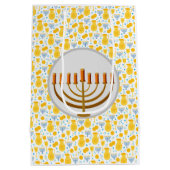 Chanoeka Menorah in het geel Medium Cadeauzakje (Achterkant)
