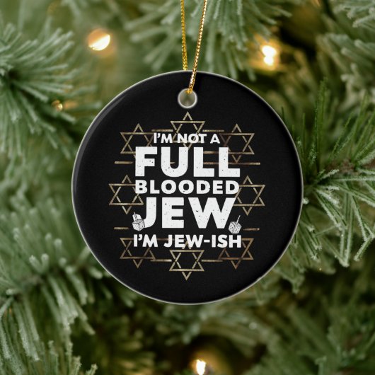 Chanoeka niet vol bloed Joodse Chanoeka Keramisch Ornament (Boom)