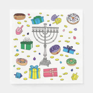 Chanoeka Patroon Wit Servet