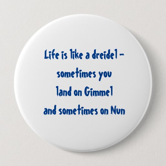 Chanoeka-pen Ronde Button 4,0 Cm (Voorkant)