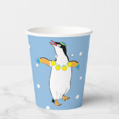 Chanoeka Penguin 8 oz. Papieren Bekers (Voorkant)