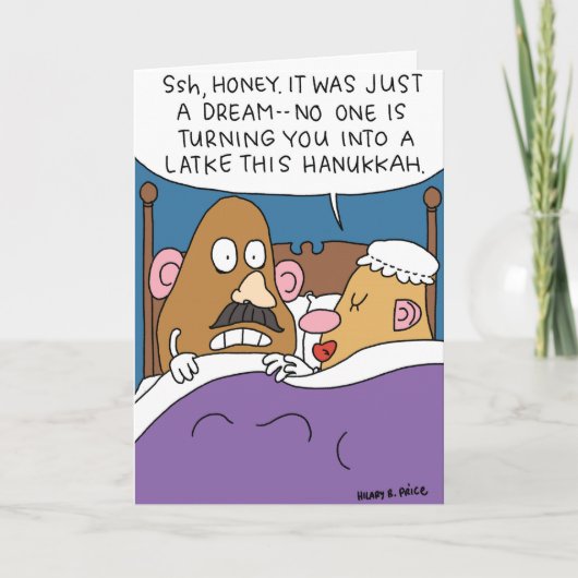 Chanoeka Potatoheads Chanoeka Joke Paper Kaart (Voorkant)