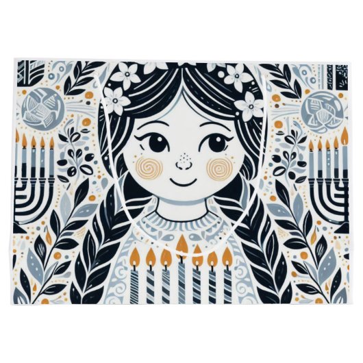 Chanoeka Sameach Celebration Gift Bag: Haal de Groot Cadeauzakje (Achterkant)