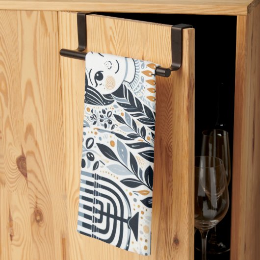 Chanoeka Sameach Glow Keukenhanddoeken: Infuseer u Theedoek (Derde Gevouwen)