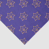 Chanoeka Ster van David Menorah Gold Blue Tissuepapier (Detail)