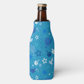 Chanoeka sterren gezellig flesjeskoeler (Fles Voorkant)