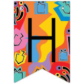 Chanoeka Swallowtail Banner Dancing Dreidels (Tweede vlag)