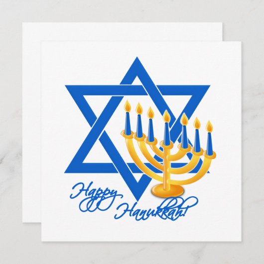 Chanoeka uitnodiging, aanpassen kaart (Voorkant / Achterkant)