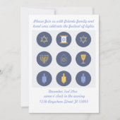 Chanoeka Uitnodiging Schattigee Eenvoudige Feestvi (Voorkant)