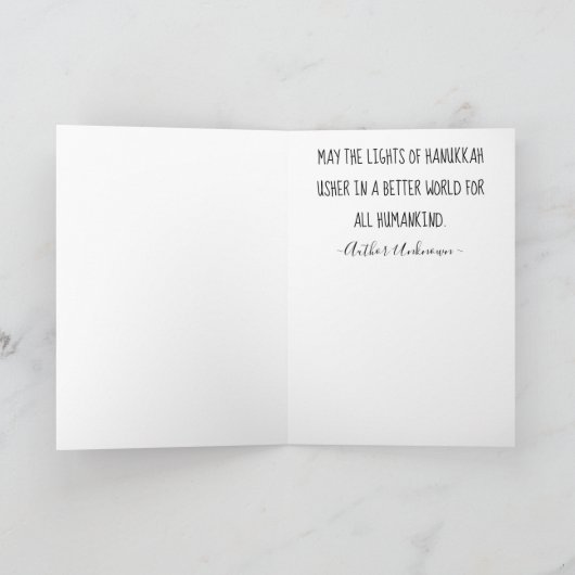 Chanoeka Wenskaart Chanoeka Happy Art Glitz Feestdagen Kaart (Binnen)