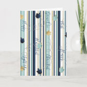 Chanoeka Wenskaart Dreidels n Stripes Feestdagen Kaart (Voorkant)