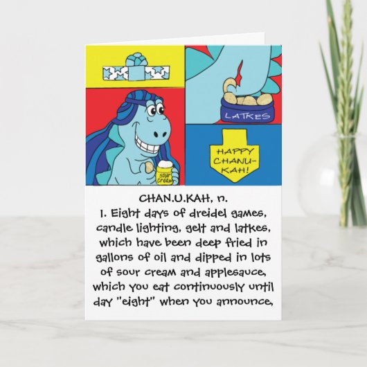 Chanoeka Wenskaart met Envelop Feestdagen Kaart (Voorkant)