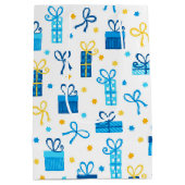 Chanoekaas Cadeaus Gifts w/Bows White Medium Cadeauzakje (Achterkant)