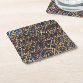 Chanokah Spinning Golds Vierkante Kartonnen Onderzetter (Schuin)