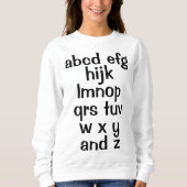 Chanson Alphabet ABC Sweatshirt féminine (Devant)