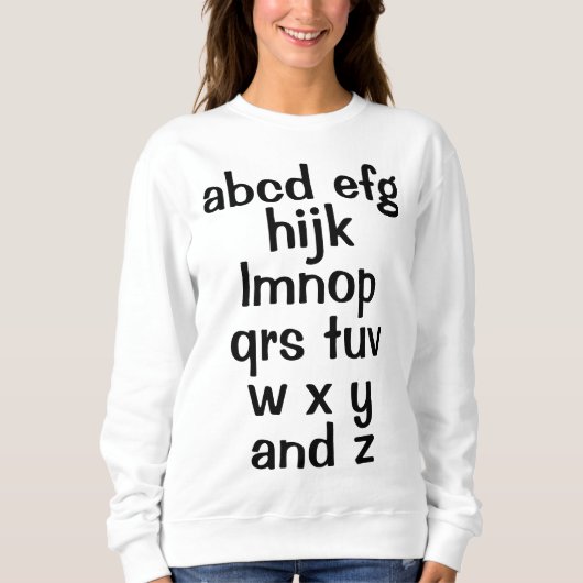 Chanson Alphabet ABC Sweatshirt féminine (Devant)
