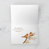 Chanson aquarelle Jolis oiseaux bruns Invitation D (Intérieur)