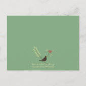 Chanson d'amour, invitation carte postale (Dos)