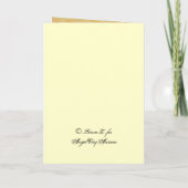 Chanson d'automne Thanksgiving Poem Invitation Car (Dos)