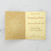 Chanson d'automne Thanksgiving Poem Invitation Car (Intérieur)