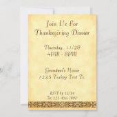 Chanson d'automne Thanksgiving Poem Invitations pe (Dos)