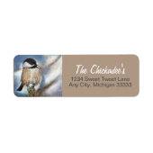 Chanson de chickadee mignonne Étiquette de peintur (Devant)