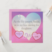 Chanson De La Carte D'Encouragement Salomon (Devant/Arrière en situation)