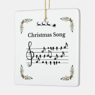Chanson de Noël Père Noël Ornement en céramique