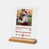 Chanson de Noël Plaque Couple Memento (Angle)